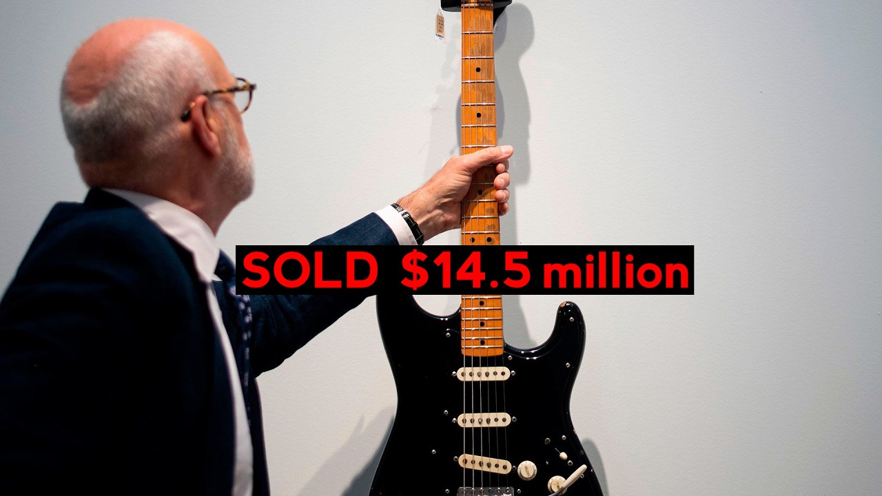 ストラトキャスター ラージヘッド エレキ　希少gilmour guitar David Gilmour Guitar Auction Sold at $14.5 million NEW RECORD 2026