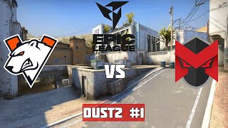 Матч за выход в плей-офф. VIRTUS.PRO vs EX-MARLIAN. Map-1 Dust2. EPIC CIS League Spring 2021