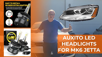AUXITO LED lights H7 for MK6 VW Jetta + Headlight Re & Re