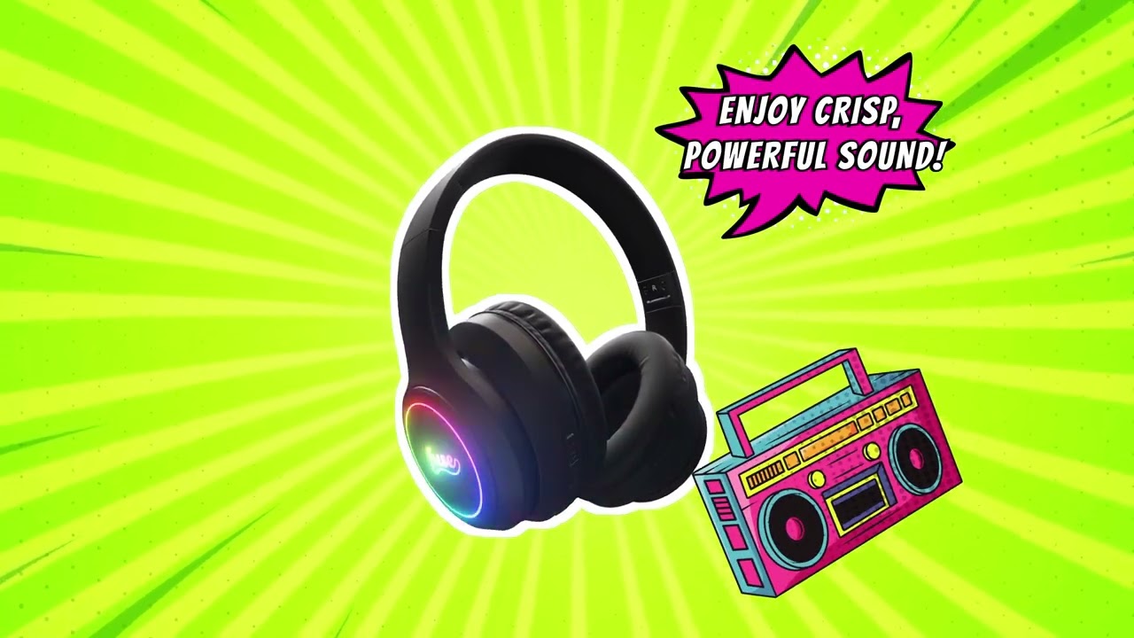 Neon Tunes Bluetooth Headphones  Crisp Sound that Lights You Up
