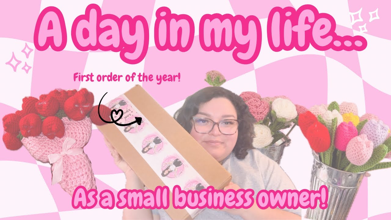 A day in my life as a small biz owner! ✨// First order of the year 🎉, making biz cards and more!🎀