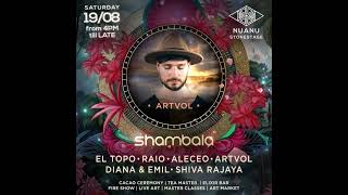 BALI NUANU SHAMBALA live djset 19.08.23 | ARTVOL | Organic | Deep | Tech | House | Romantic