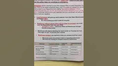 Material requisition