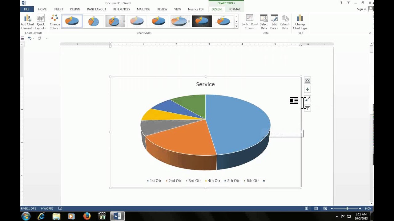 How To Make A Pie Chart In Word 2013