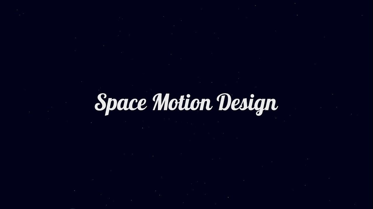 Space Motion Design [AE] - YouTube