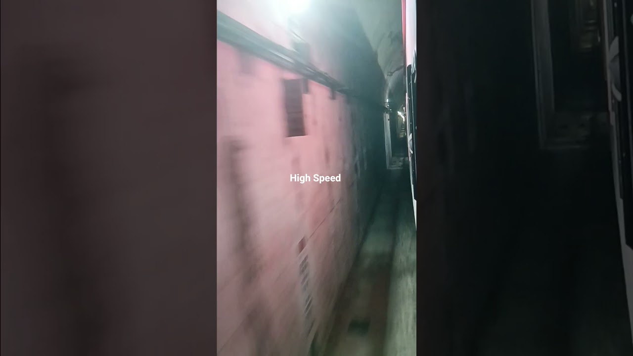 High Speed Train inside Tunnel | Indian Railway Passenger Train #Train #viral ##shorts #video #rail