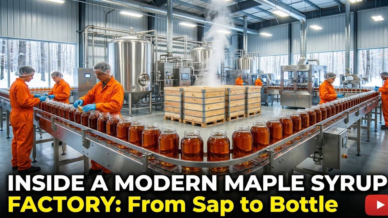 Inside a Modern Maple Syrup Factory: From Frozen Forest to Bottle (Satisfying Process)