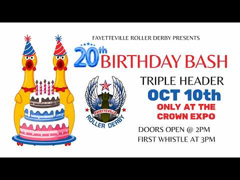Fayetteville Roller Derby’s 20th Birthday Bash | Triple Header