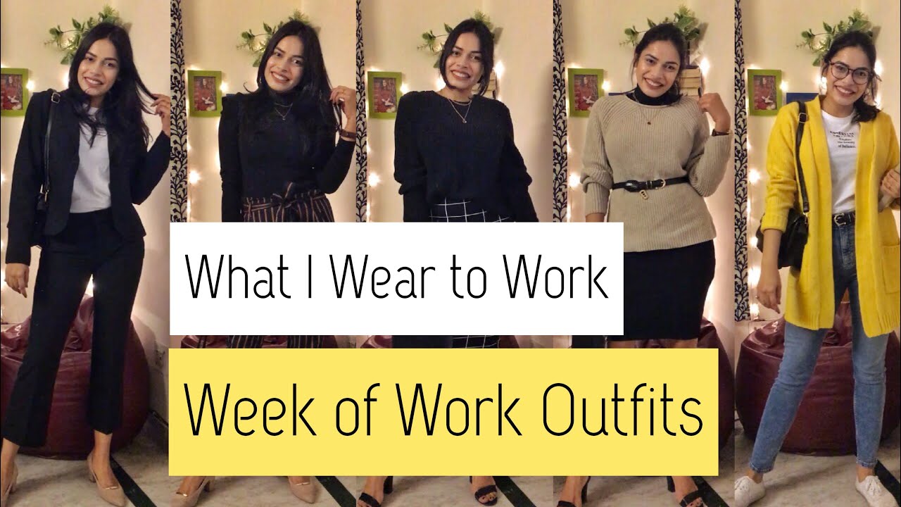 What I Wear to Work | Winter Work Outfits | Week of Work Outfits ...