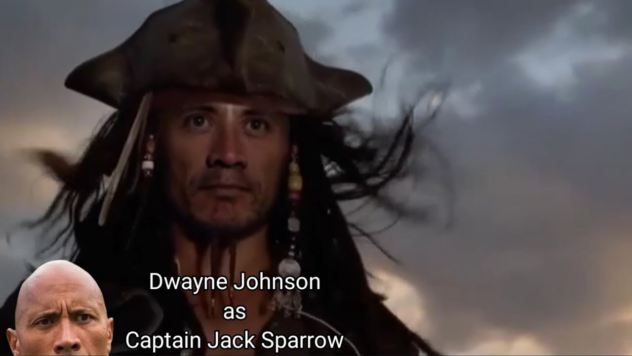 Dwayne Johnson as Johnny Depp's Captain Jack Sparrow in the Pirates of ...