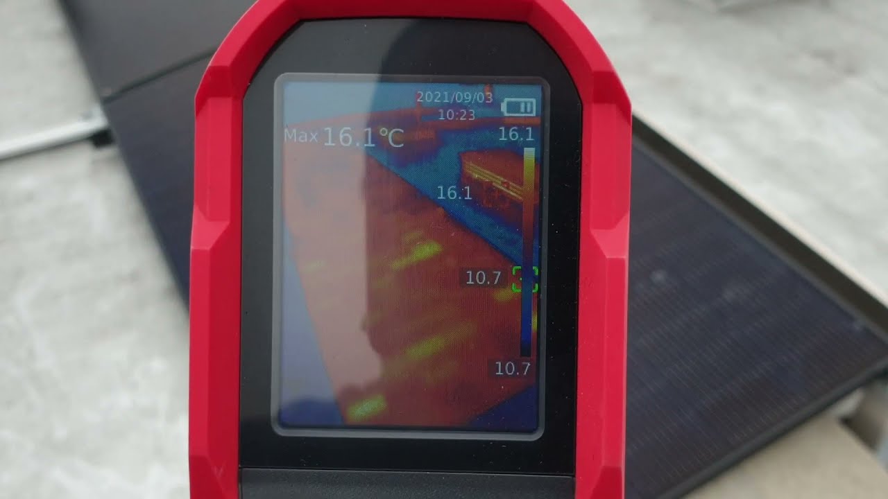 Commissioning a solar array and finding a missing module with a thermal camera.