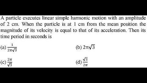 A particle executes linear simple harmonic motion with an amplitude