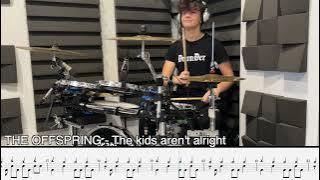 THE OFFSPRING - The kids aren´t alright [DRUM COVER   SCORE]