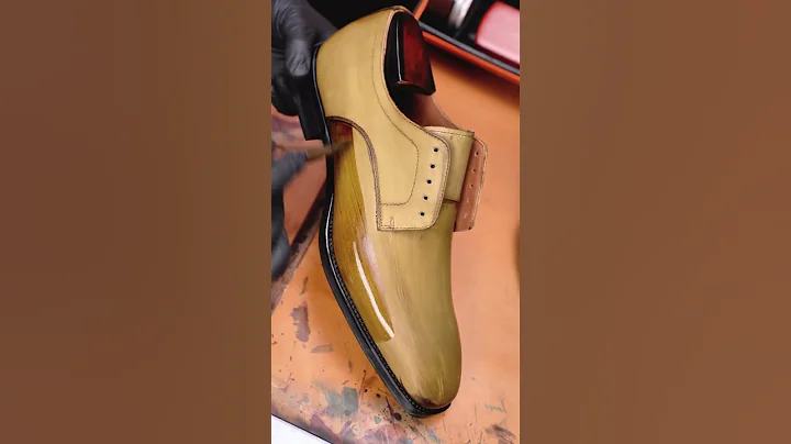 Gifennse Brown Derby Coloring Process | Handmade Leather Magic H #derby #shoes #handmade