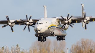 : ANTONOV AN-22 - The BIGGEST PROPELLER PLANE in the world - Landing and Departure (4K)