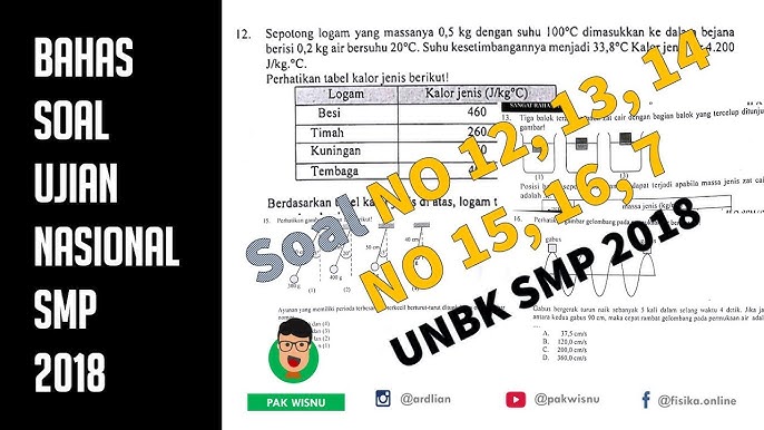 Pembahasan Soal Un Ipa Smp 2018 No 9 10 Dan 11 Youtube