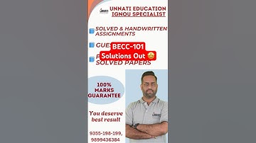 IGNOU BECC-101 Solved Assignment 2025 | 100% Exam-Oriented Answers