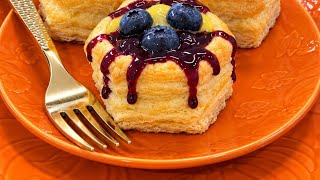 Lemon Blueberry Pastry Cups.