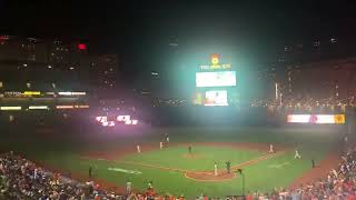 New introduction for Orioles Félix Bautista with Omar's whistle and flashing flood lights #thewire