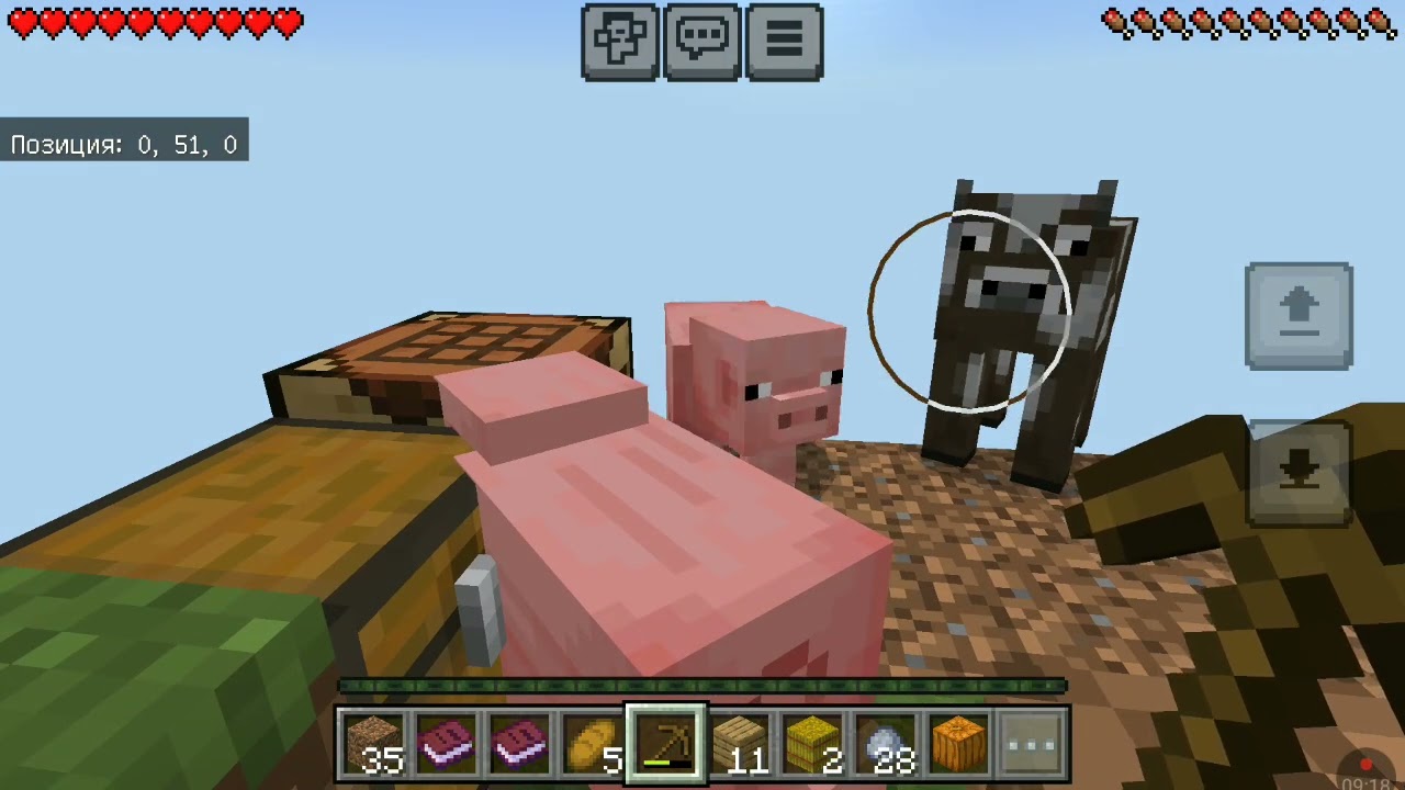 Minecraft один блок