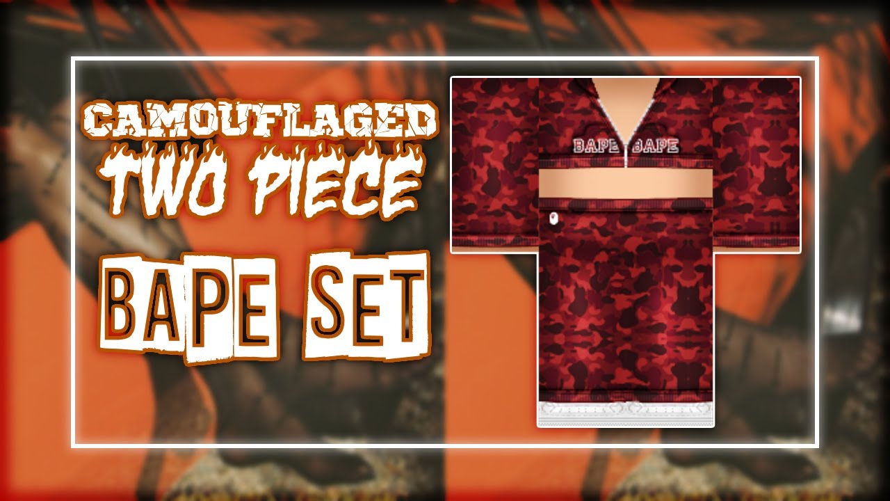 ROBLOX Speed Design | Camouflaged Two Piece Bape Set | delila