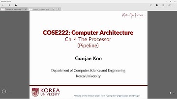 COSE222 - Overview of Pipelining (04./27/2020)