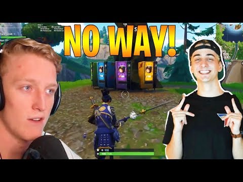 tfue and cloak react to free vending machines playground game modes fortnite stream - fortnite free vending machine locations