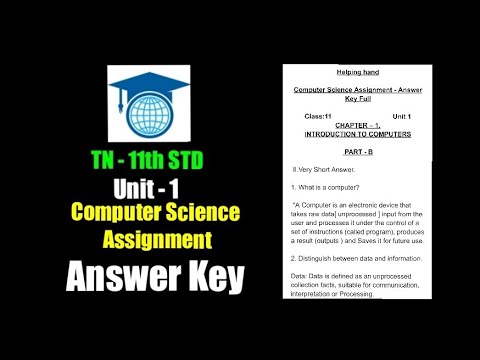 computer science assignment for class 11