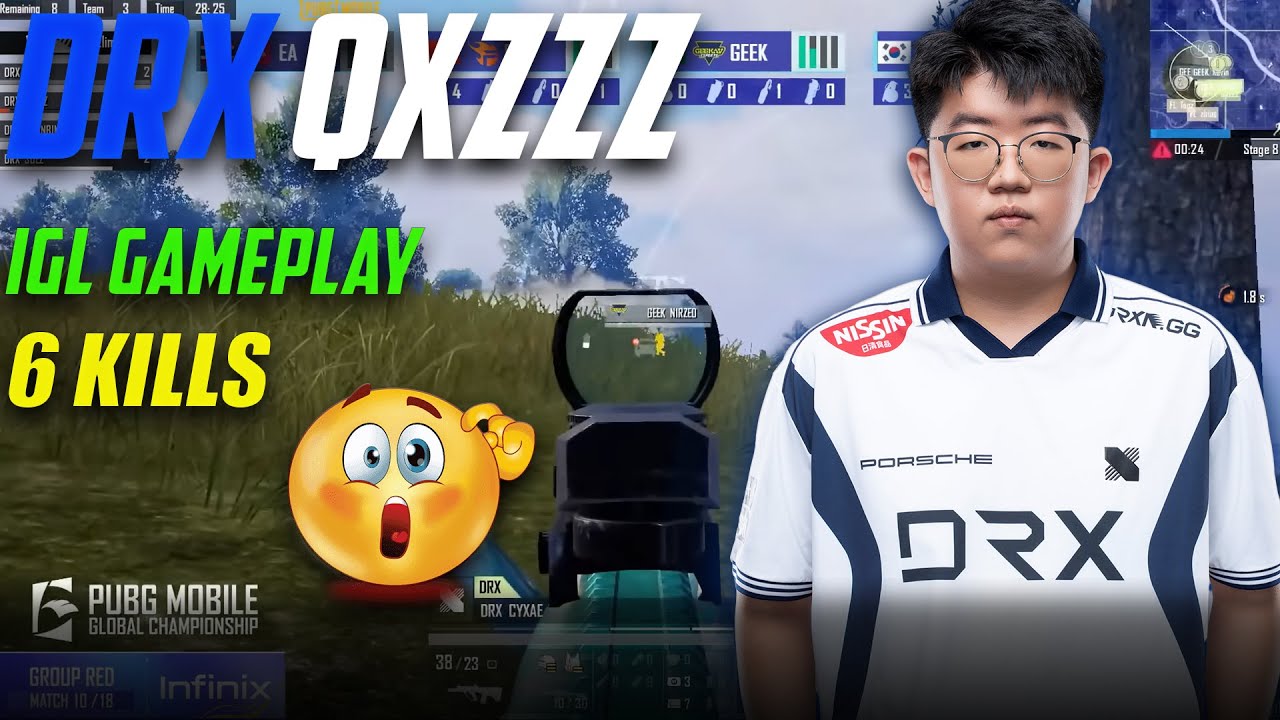 PUBG MOBILE KOREA🇰🇷 : FROM IGL TO TEAM SLAYER 💥| DRX QXZZZ 6 KILLS DOMINATION IN PMGC 2025!!👑😱