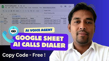 Make AI Phone Calls directly from Google Sheet : Bolna AI Voice Calling India - Copy Code Free!