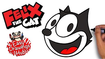 How to draw Felix the Cat - Easy Drawing