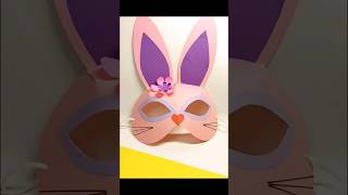 🐰 Bunny Mask DIY: Whimsical Paper Crafting Fun! 🎨 #5minutecrafts Mask making ideas.