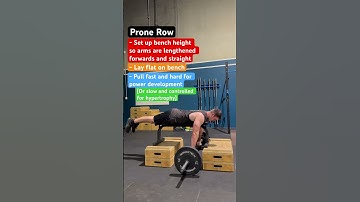 Prone Row - Movement technique video