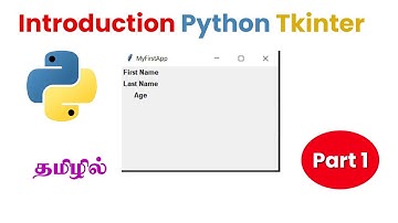 Python GUI Tkinter  Application in Tamil   Part 1