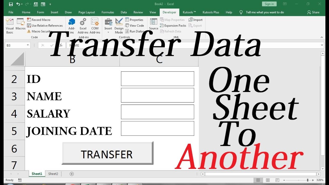 automatically-transfer-data-from-one-sheet-to-another-in-excel-youtube