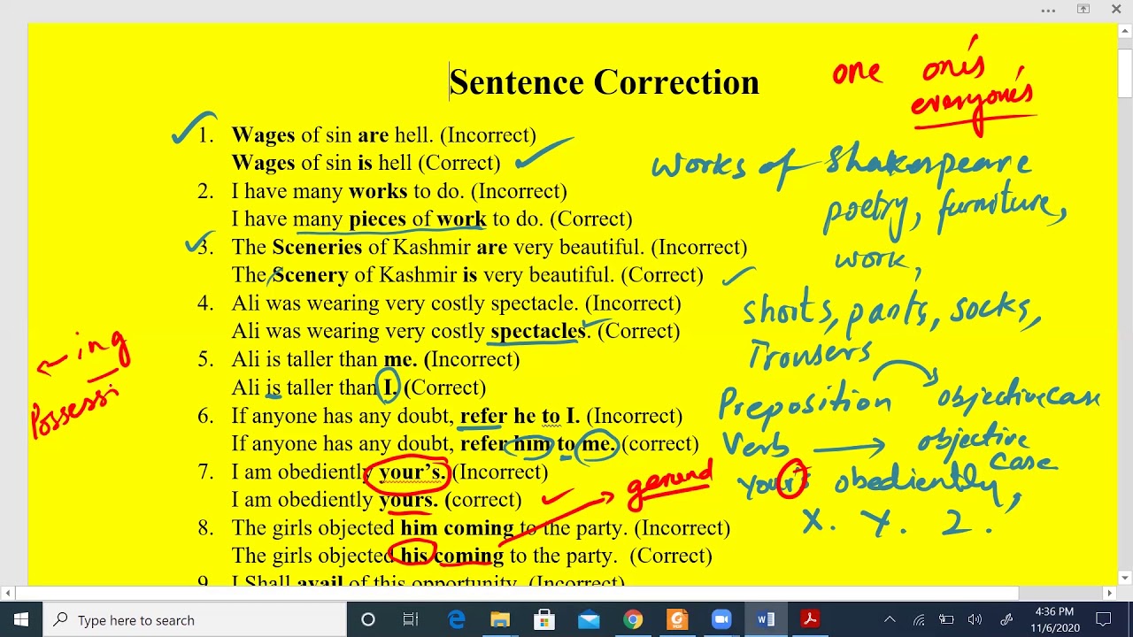 Run On Sentence Examples And Corrections