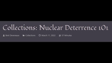 ACOUP - Nuclear Deterrence 101