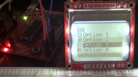 Msp430 + Nokia pcd8544 display demo