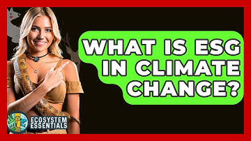 What Is ESG In Climate Change? - Ecosystem Essentials