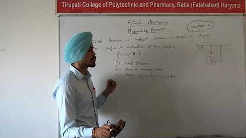 Fluid Mechanics; Hydrostatic Pressure, Lecture 08