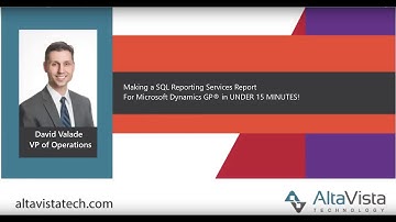SSRS Reports for Dynamics GP in UNDER 15 Minutes