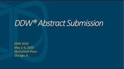 Submitting an Abstract
