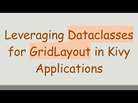 Leveraging Dataclasses for