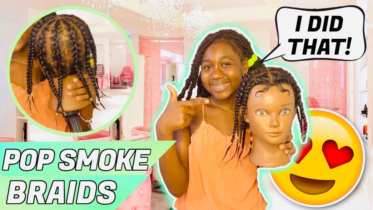 I DID POP SMOKE BRAIDS ON MY MANNEQUIN HEAD