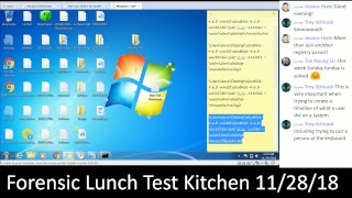 Forensic Lunch Test Kitchen 11/28/18