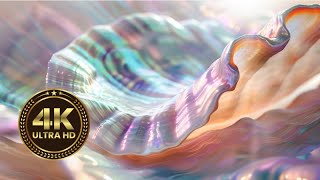 Abstract Water, Shell and Pearls Background -4K Screensaver Calming Ocean Visuals Animated Wallpaper