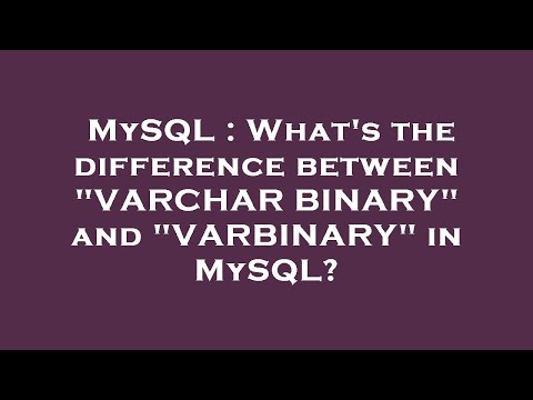MySQL : What's