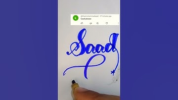 #Cursive handwriting#Request Completed #Calligraphy#name#Saad
