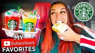 Trying MY Subscribers FAVORITE Fall Starbucks Drinks | Biannca Prince