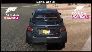 SUBARU WRX STI Compression Forza Horizon 5 Vs Forza Horizon 4 screenshot 2